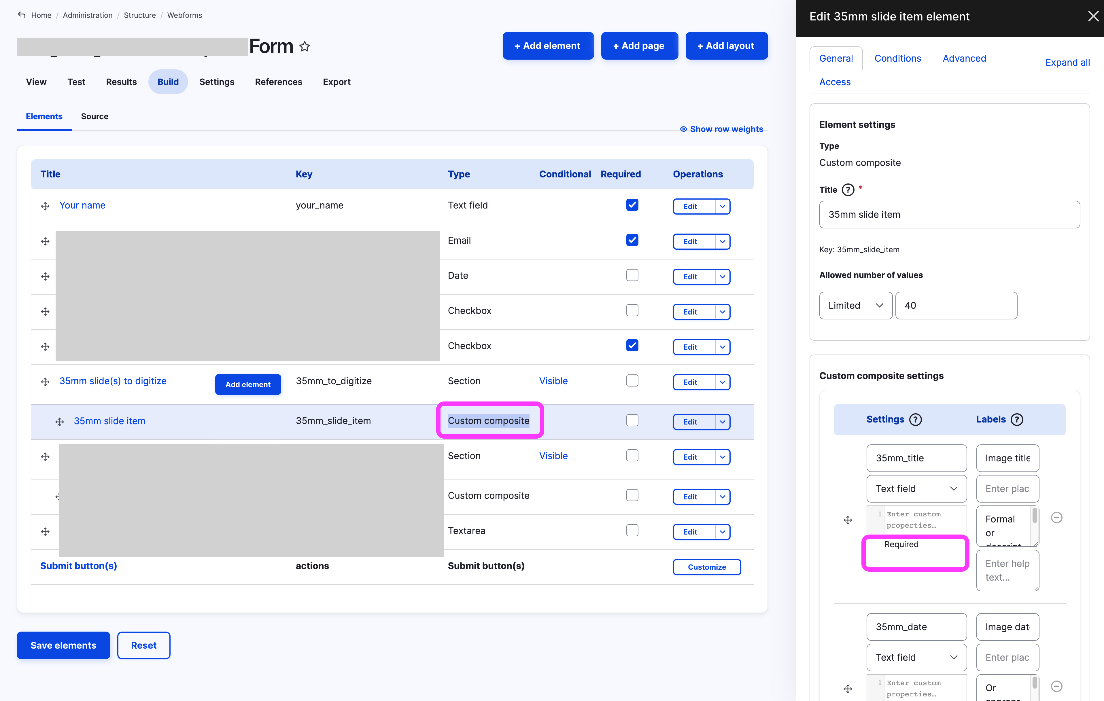 Gin theme checkbox styles breaks Webform custom composite fields